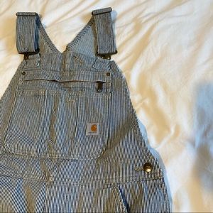 Women's Carhartt Double-Front Railroad Stripe Bibs